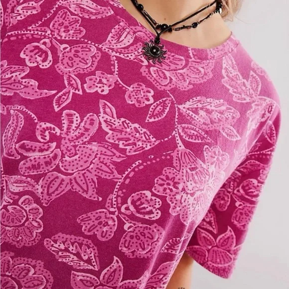 NWOT Free People We The Free Nina Printed Tee - Picture 3 of 6